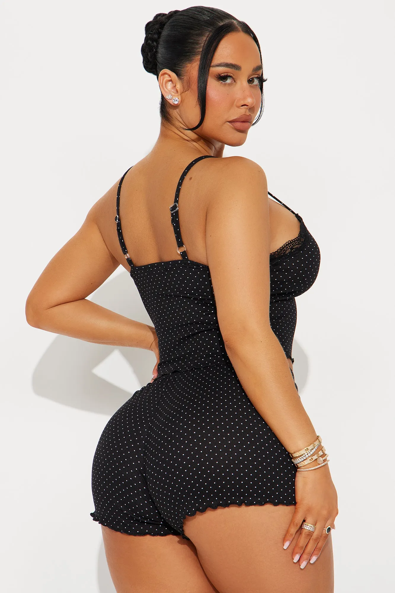 Always Dreaming Ribbed PJ Short Set - Black