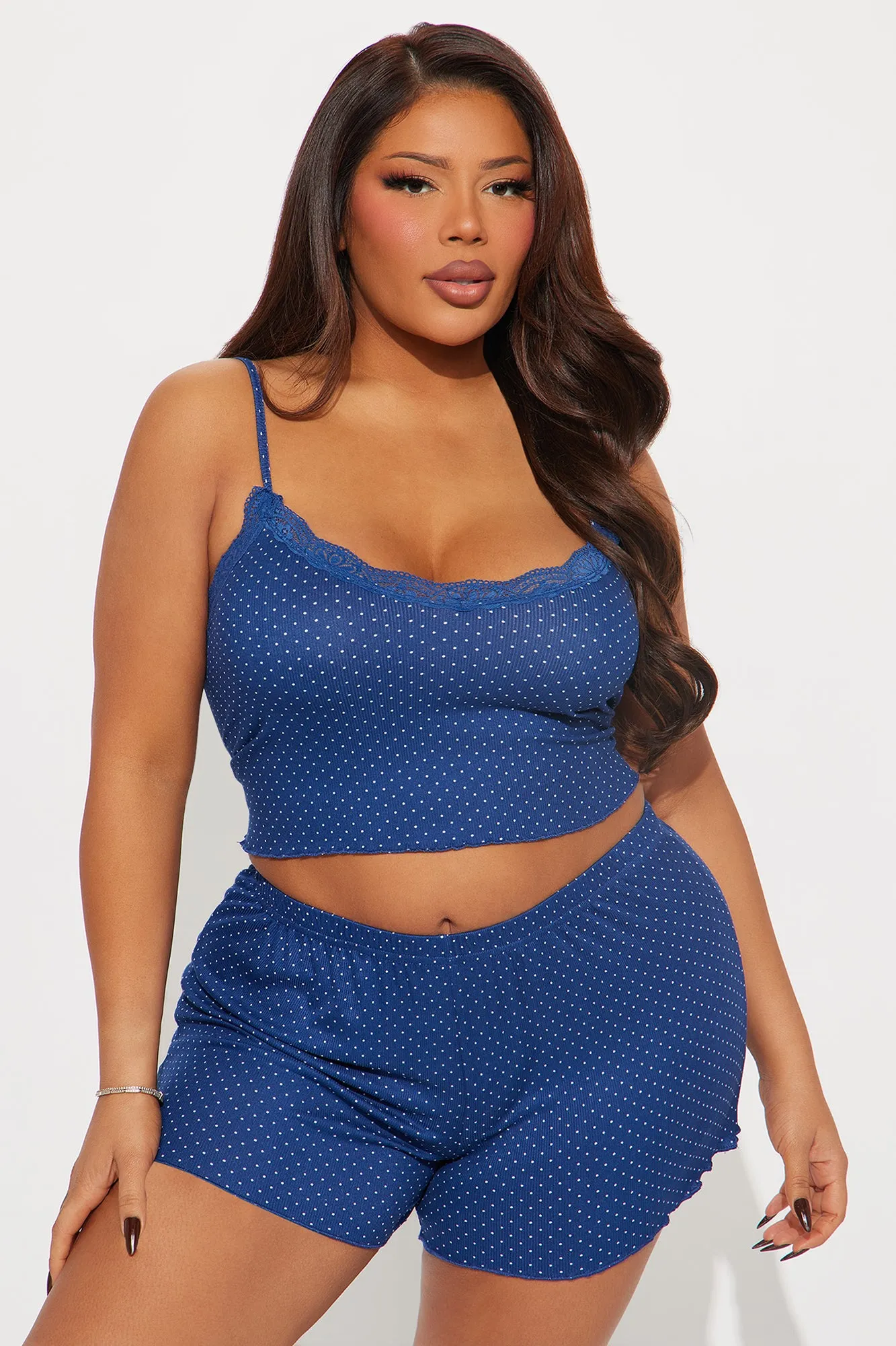 Always Dreaming Ribbed PJ Short Set - Navy
