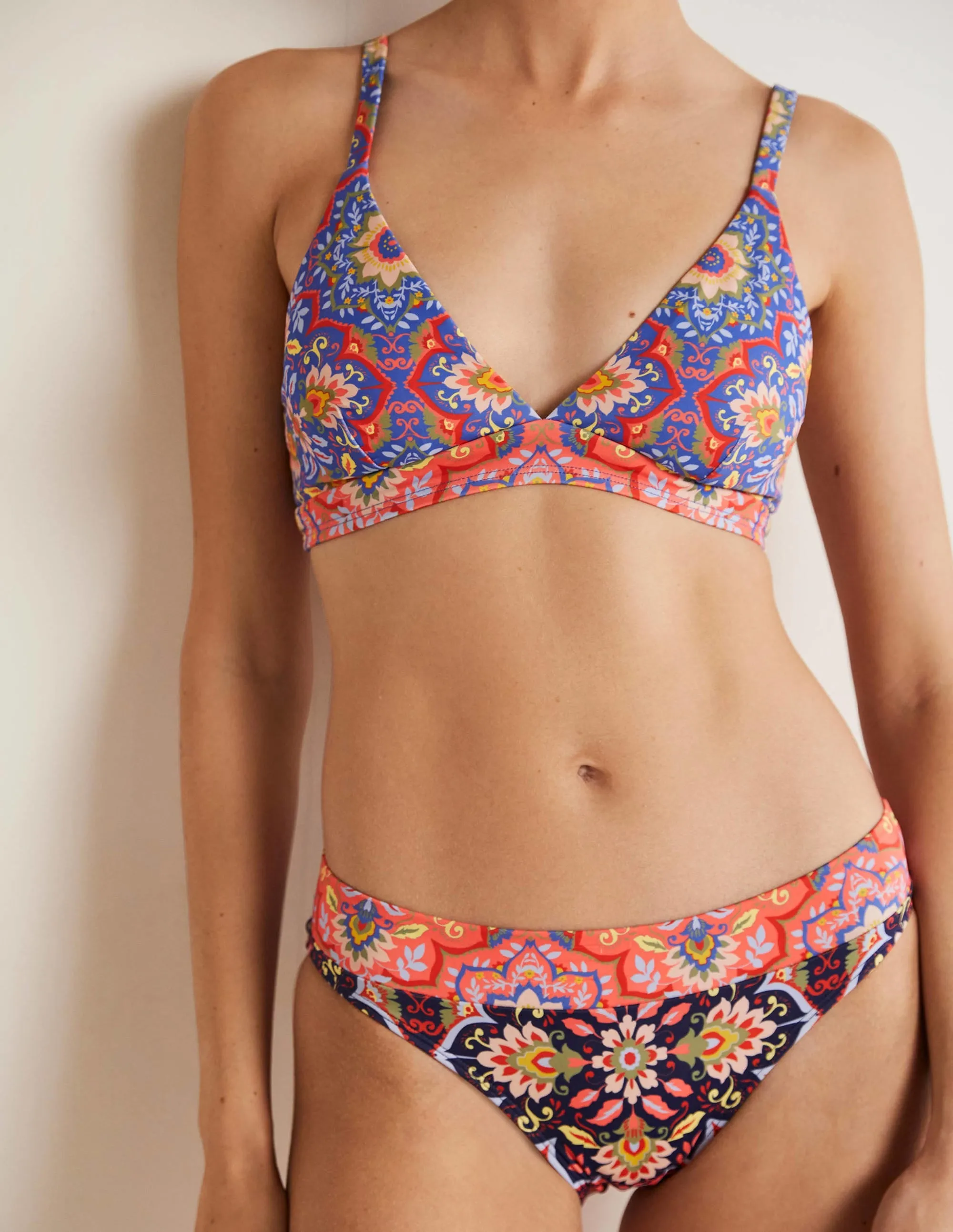Arezzo V-neck Bikini Top-French Navy, Bloomsbury