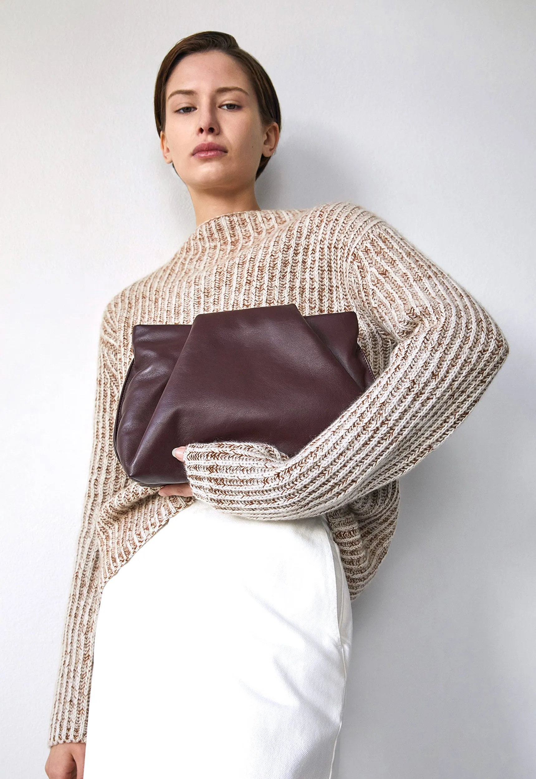 Burton Cashmere Sweater - Attica Brown Speck
