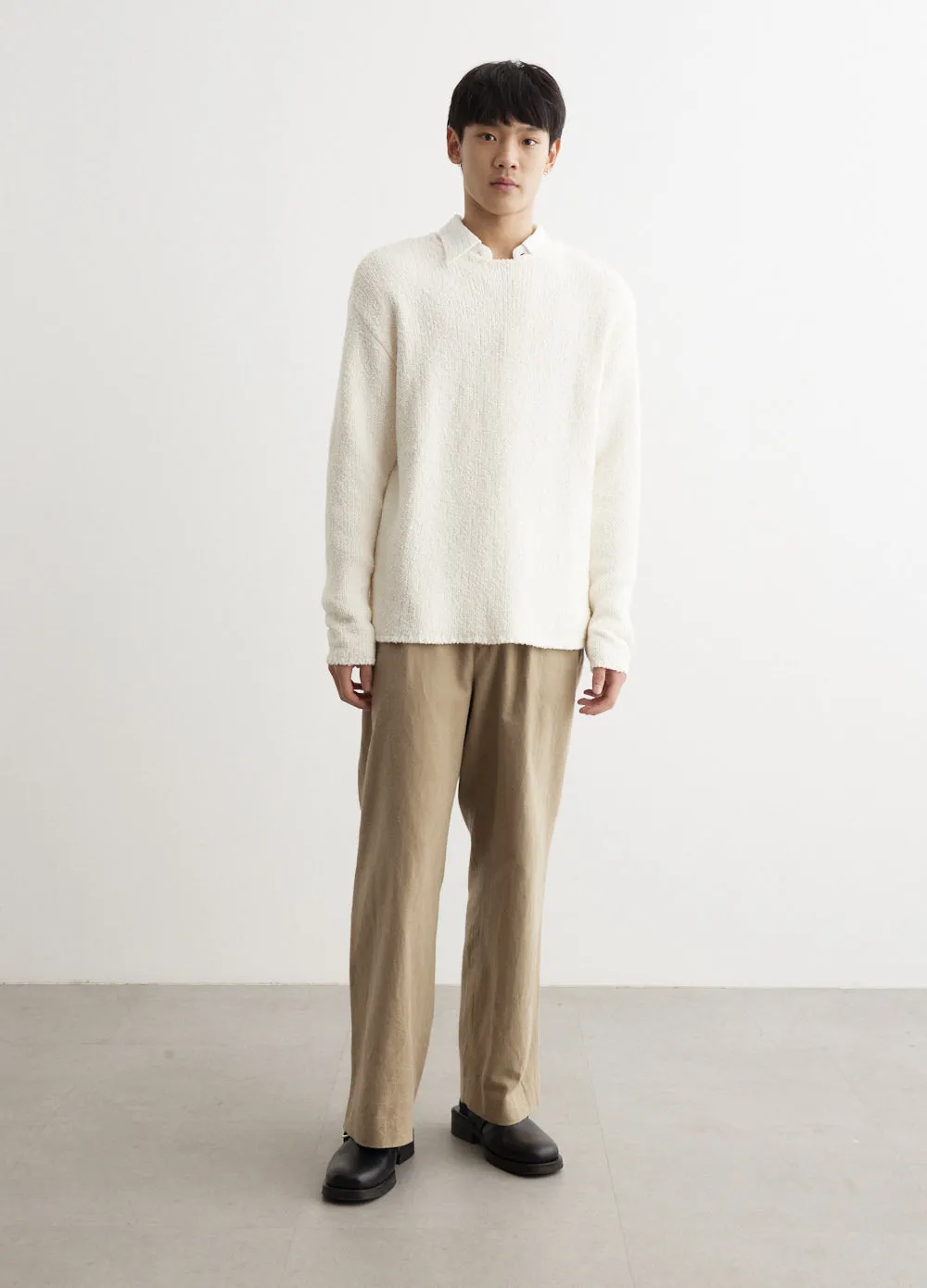Cotton Cashmere Crewneck Sweater