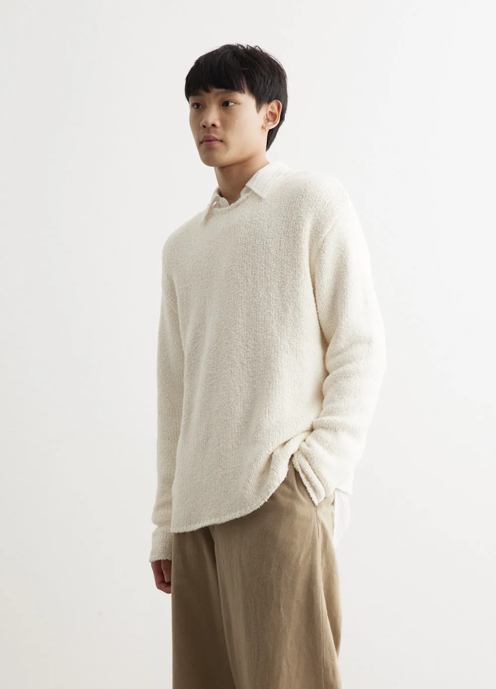 Cotton Cashmere Crewneck Sweater