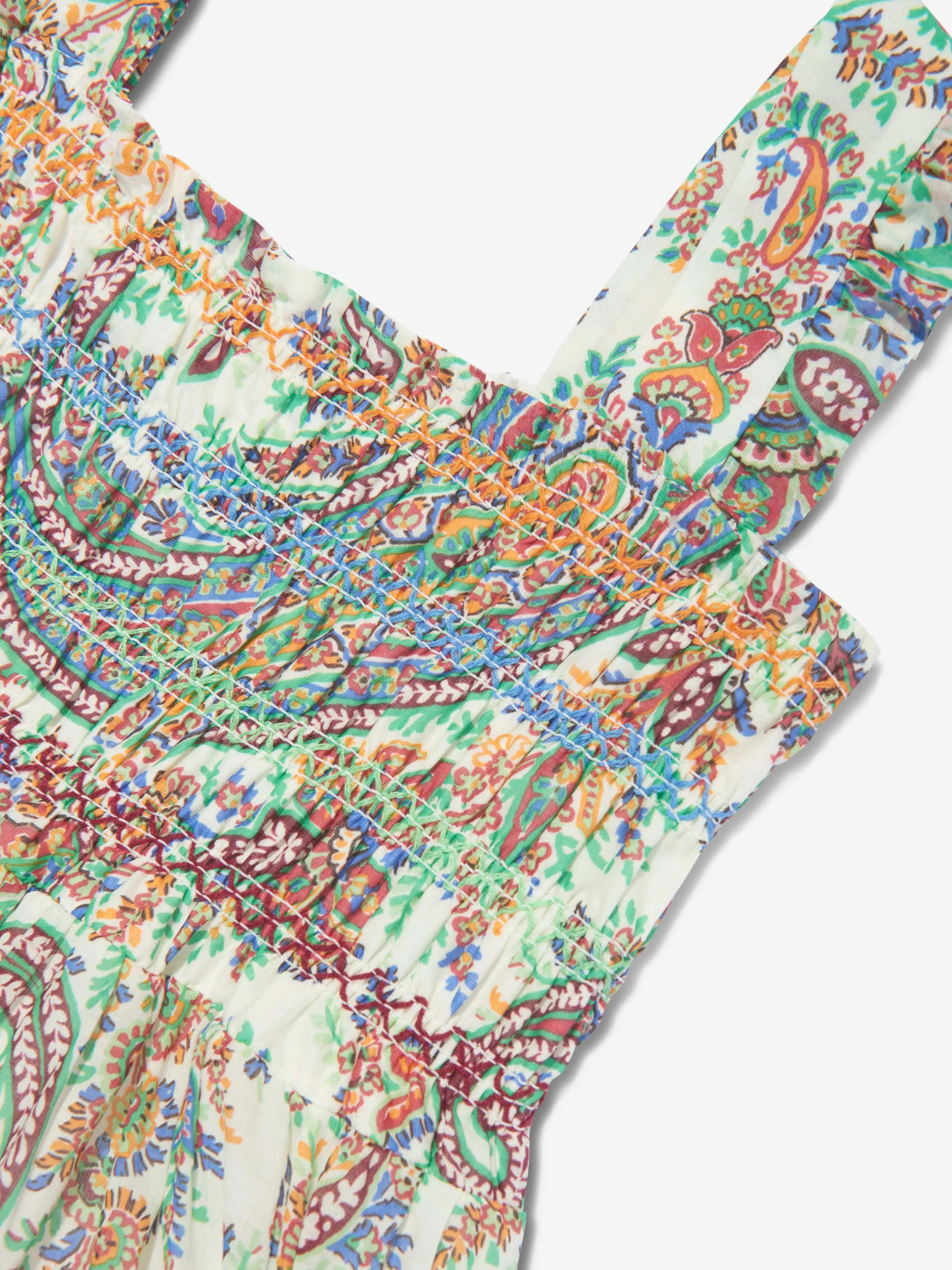 Etro Girls Paisley Woven Dress in Multicolour