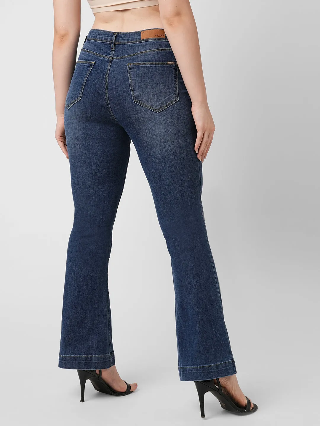 K5094 High Rise Mini Flare Jeans