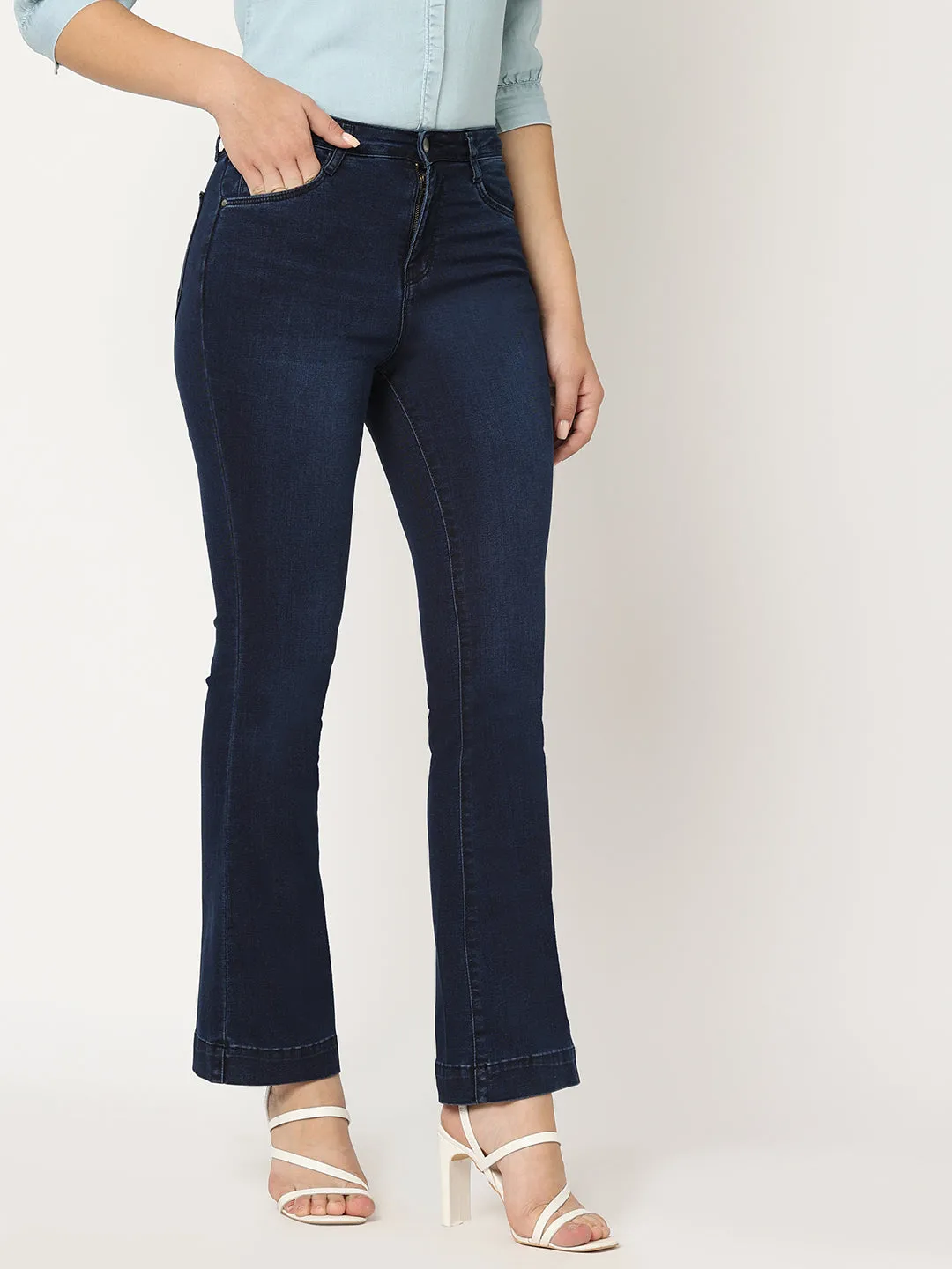 K5094 High Rise Mini Flare Jeans