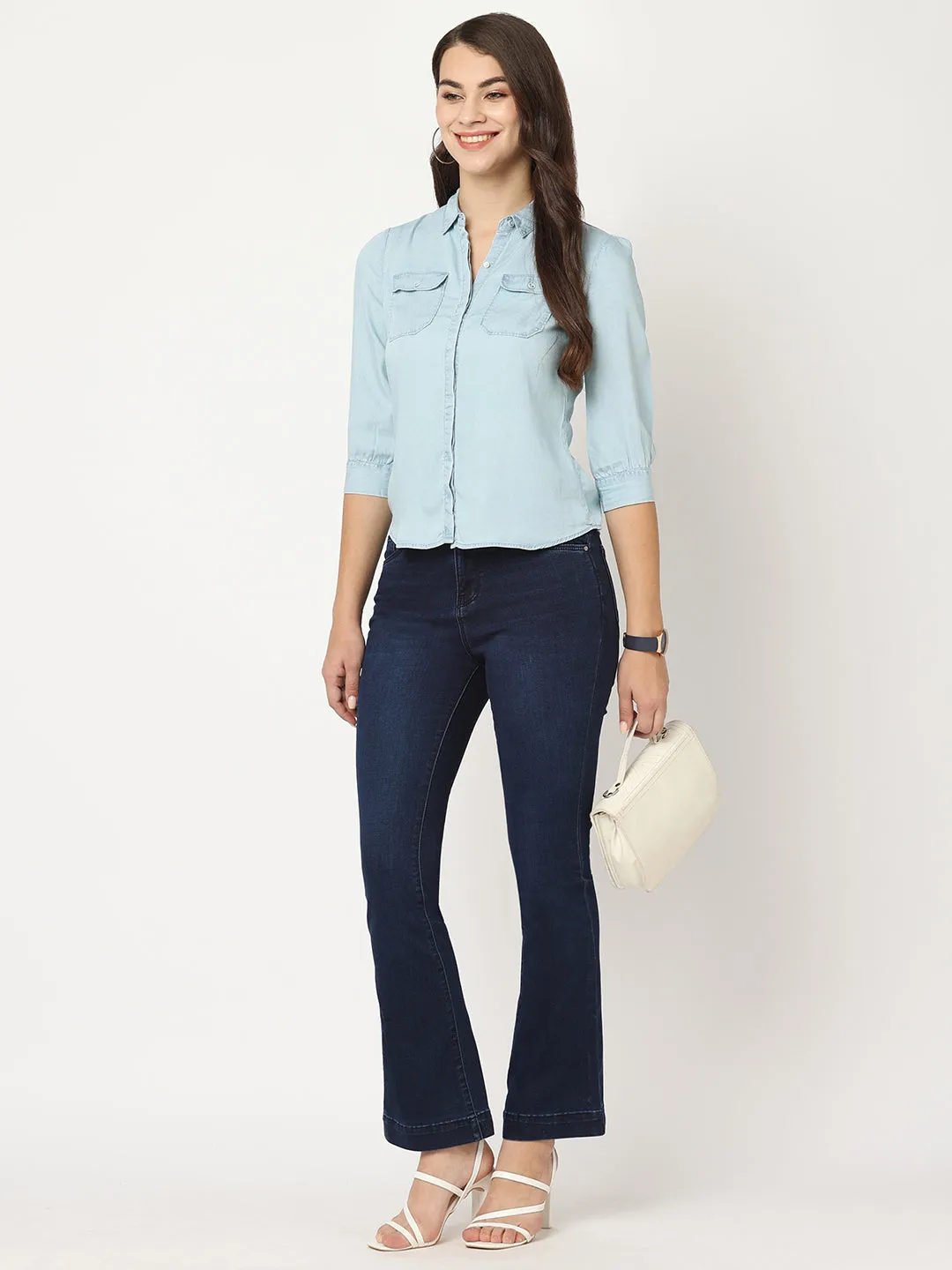 K5094 High Rise Mini Flare Jeans