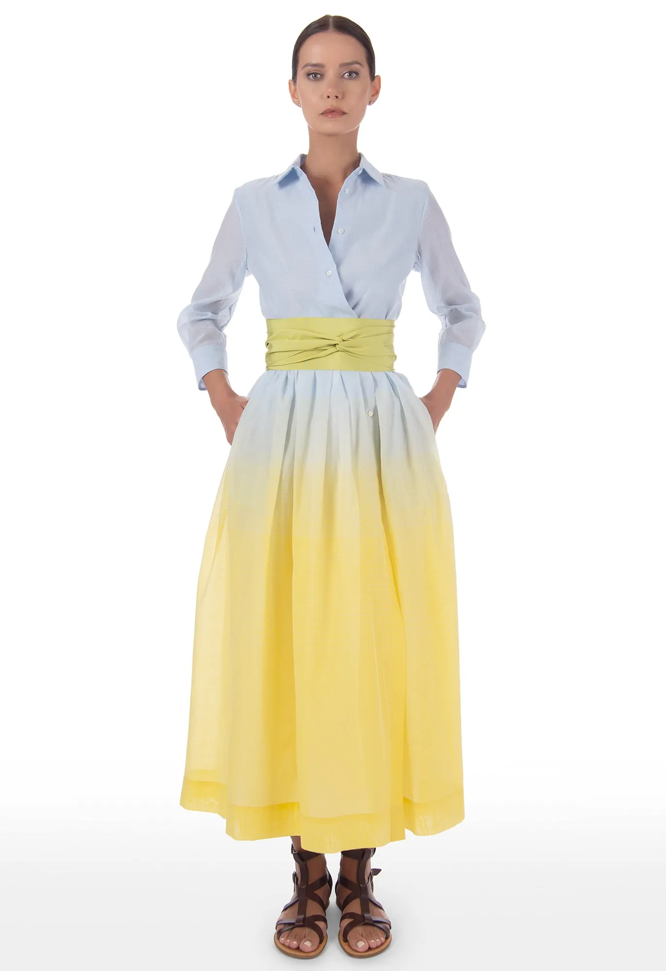 Sara Roka Edna 90 Midi Dress/Lemon Shirt Dress