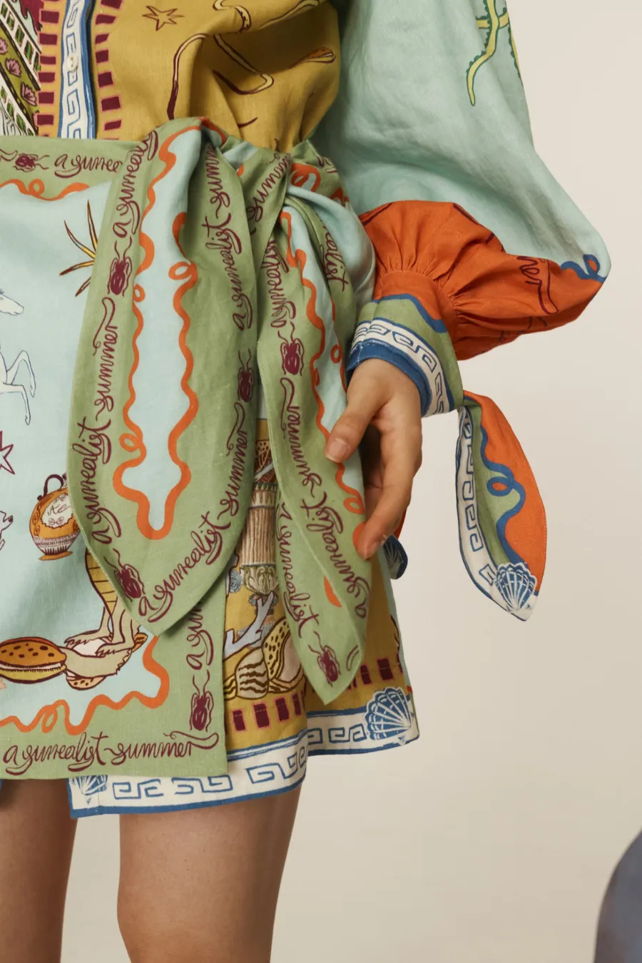 Surrealist Summer Mini Shirtdress