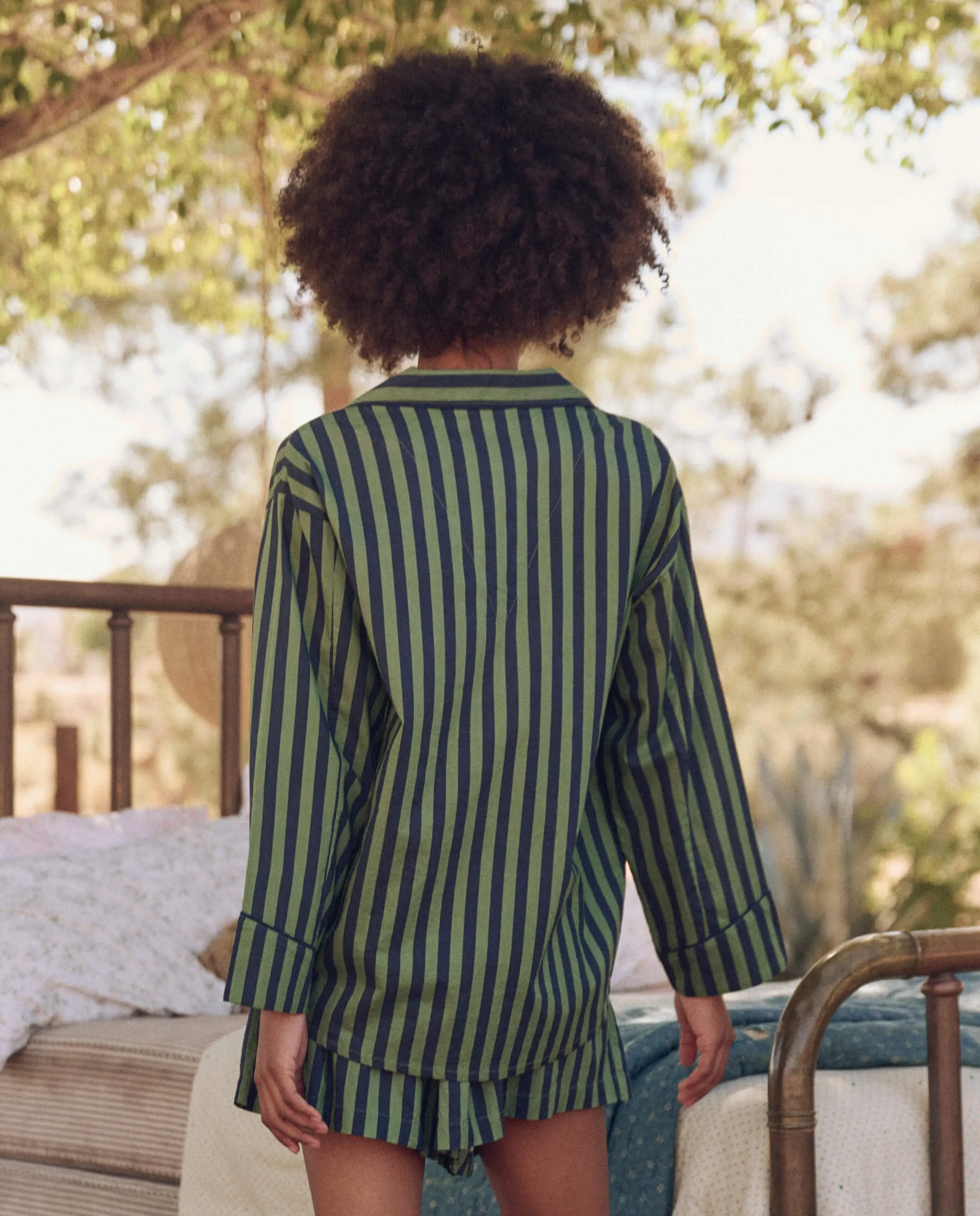 The Pajama Shirt. -- Seaside Stripe