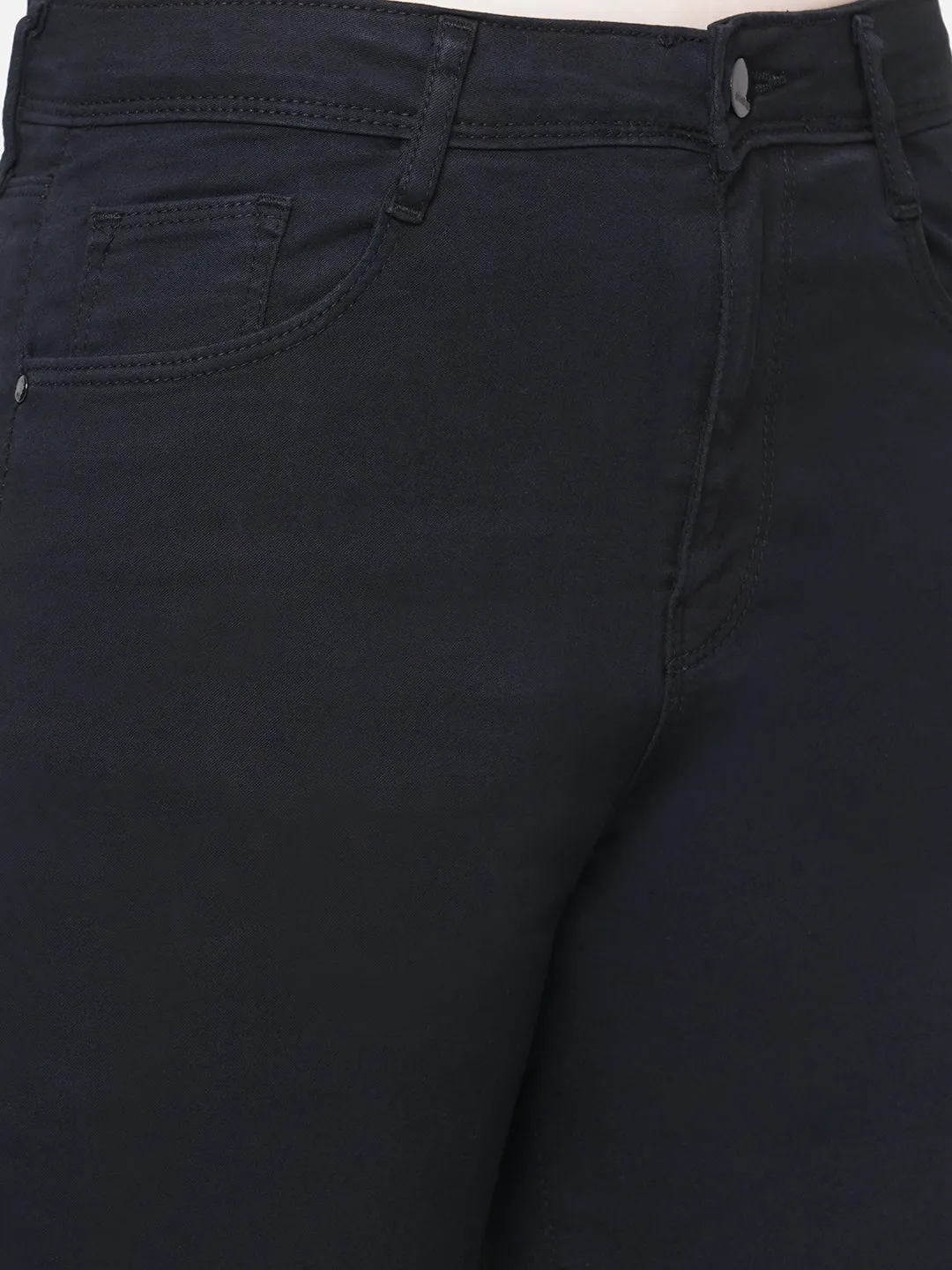 Women High-Rise Mini Flare Jeans