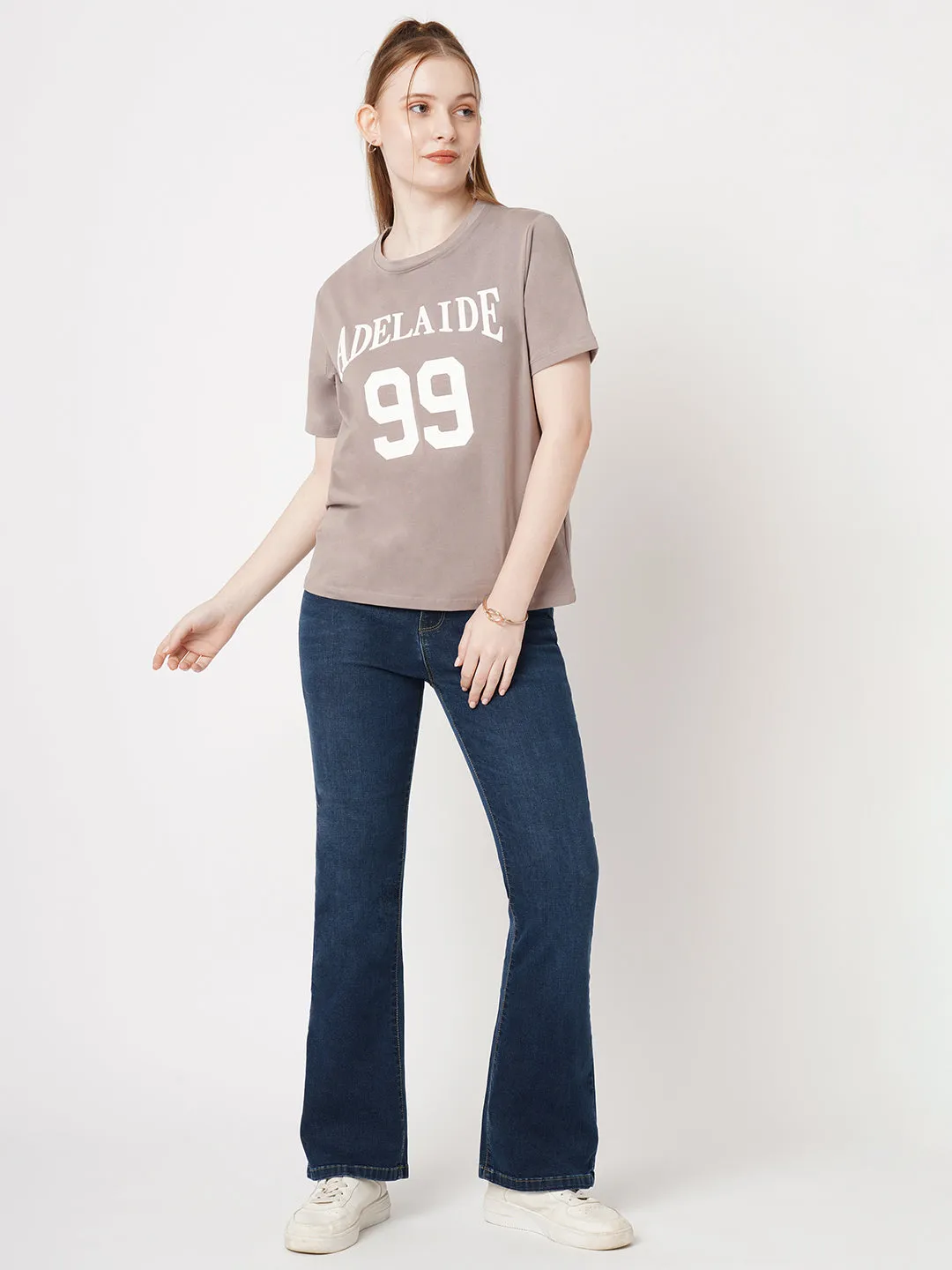 Women High Rise MINI FLARE Jeans