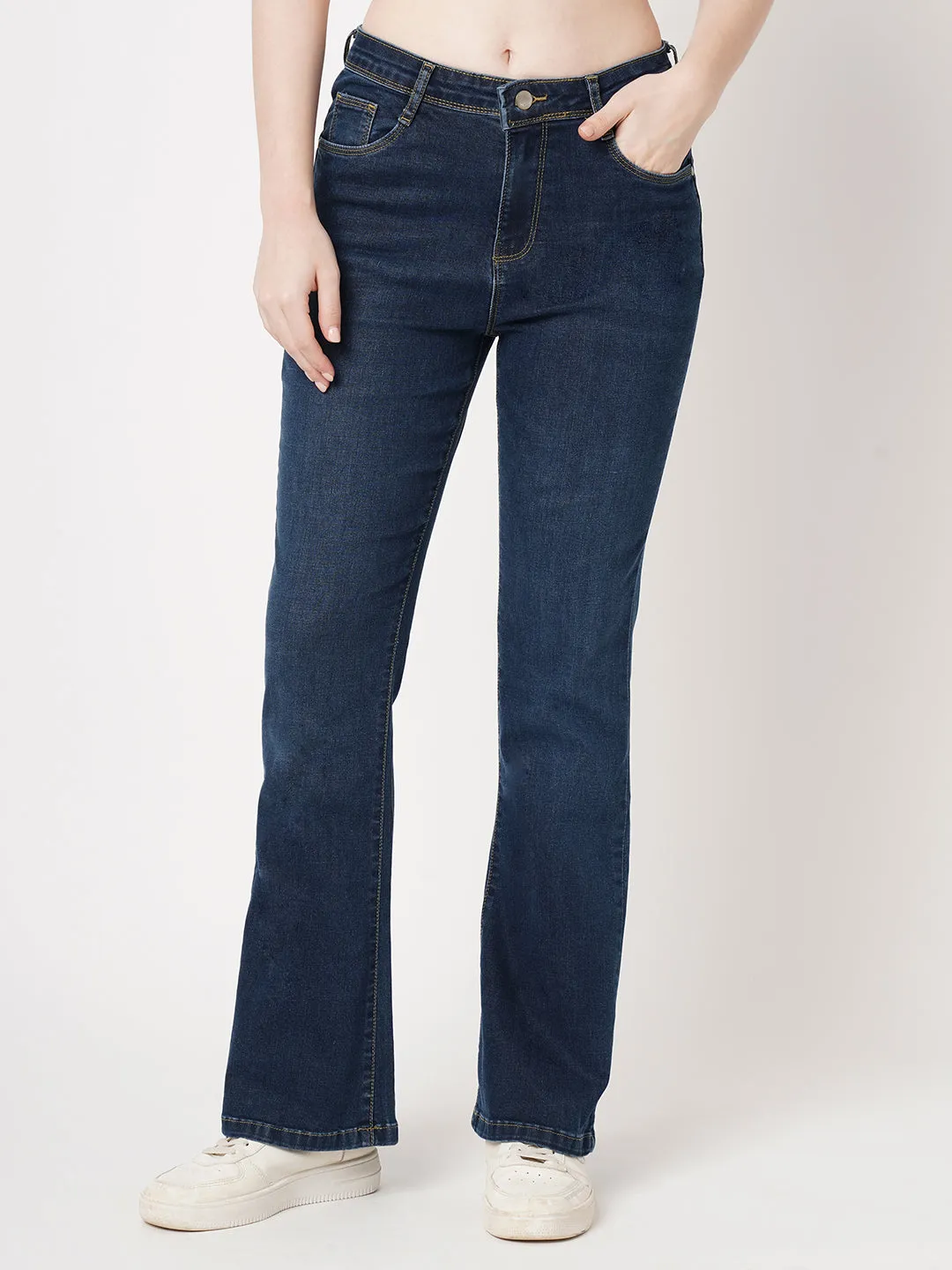 Women High Rise MINI FLARE Jeans