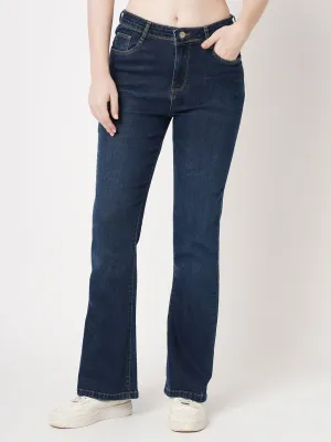 Women High Rise MINI FLARE Jeans