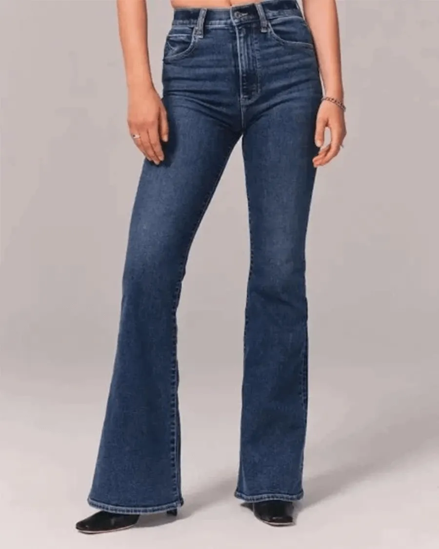 Women's High-Waisted Flared Jeans: Stylish & Comfortable Denim